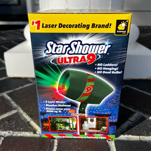 NWT BulbHead Star Shower Ultra 9 Laser Light Projector - Picture 5 of 7